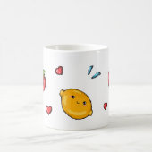 Frucht- und Gemüse-Doodle-Tasse Kaffeetasse (Mittel)