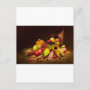 Frucht- und Gourmetkornucopie Postkarte