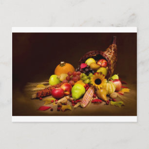 Frucht- und Gourmetkornucopie Postkarte