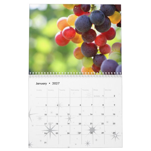 Frucht-und Nahrungsmittelkalender 5 Kalender (Jan 2027)