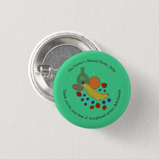 Frucht- und Öl-Rundbutton Button (Vorne & Hinten)