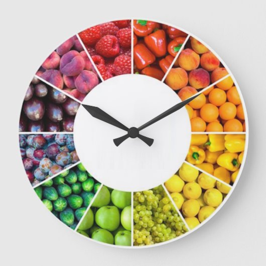 Frucht-und Veggie-Wanduhr Große Wanduhr (Vorderseite)