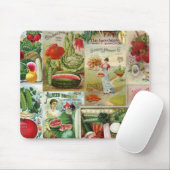 Frucht-und Veggies-Samen-Katalog-Collage Mousepad (Mit Mouse)