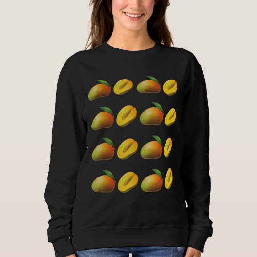 Frucht Vegans Mango Muster Fruitarian Mango Sweatshirt (Vorderseite)