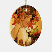 Frucht-Verzierung Alphonse Mucha Keramikornament (Rechts)