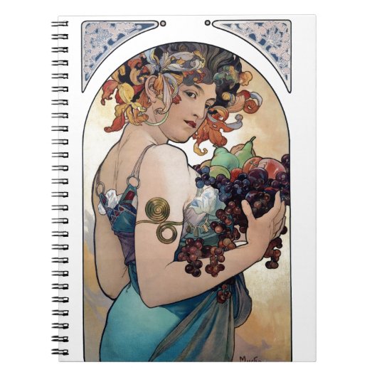 Frucht von Alfons Mucha 1897 Notizblock (Vorderseite)