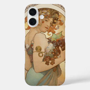 Frucht von Alphonse Mucha, Vintage Art Nouveau iPhone 16 Hülle