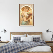 Frucht von Alphonse Mucha, Vintager Jugendstil Leinwanddruck (Insitu (Schlafzimmer))