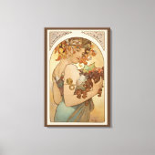 Frucht von Alphonse Mucha, Vintager Jugendstil Leinwanddruck (Vorderseite)