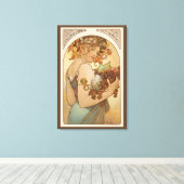 Frucht von Alphonse Mucha, Vintager Jugendstil Leinwanddruck (Insitu (Holzboden))