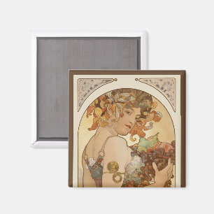 Frucht von Alphonse Mucha, Vintager Jugendstil Magnet