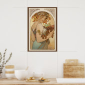 Frucht von Alphonse Mucha, Vintager Jugendstil Poster (Küche)