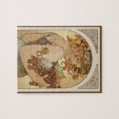 Frucht von Alphonse Mucha, Vintager Jugendstil Puzzle (Horizontal)