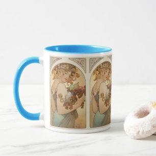 Frucht von Alphonse Mucha, Vintager Jugendstil Tasse