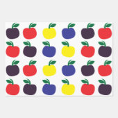 Frucht von farbenfrohen Äpfeln Geschenkpapier Set (Vorderseite 3)
