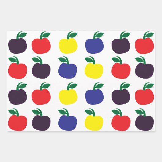 Frucht von farbenfrohen Äpfeln Geschenkpapier Set (Vorderseite 2)