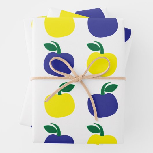 Frucht von farbenfrohen Äpfeln Geschenkpapier Set (Beispiel)