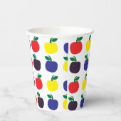 Frucht von farbenfrohen Äpfeln Pappbecher (Links)