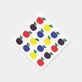 Frucht von farbenfrohen Äpfeln Serviette (Ecke)