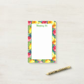 Fruchtapfel Birne Sommerwasserfarbe Muster Post-it Klebezettel (Auf Schreibtisch)