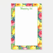 Fruchtapfel Birne Sommerwasserfarbe Muster Post-it Klebezettel (Vorderseite)