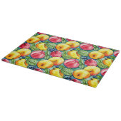 Fruchtapfel Birne Sommerwasserfarbe Muster Schneidebrett (Ecke)