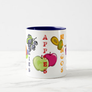 Fruchtapfel-Tasse Zweifarbige Tasse