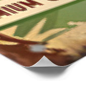 Fruchtapfel-Vintage-Poster Poster (Ecke)