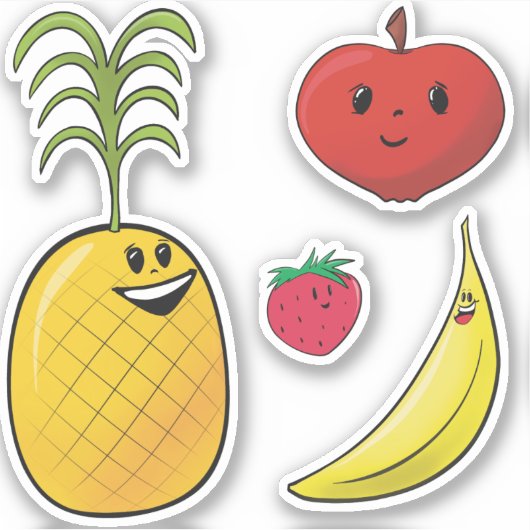 Fruchtaufkleber Aufkleber (Vorderseite)