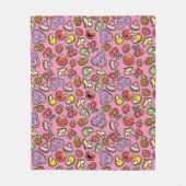 Fruchtaufkleber Elmo & Abby Cadabby Muster Fleecedecke (Vorderseite)