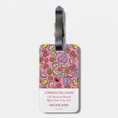 Fruchtaufkleber Elmo & Abby Cadabby Muster Gepäckanhänger (Rückseite vertikal)