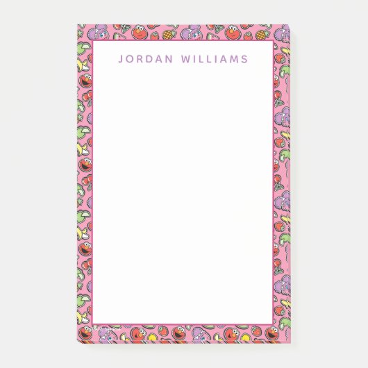 Fruchtaufkleber Elmo & Abby Cadabby Muster Post-it Klebezettel (Vorderseite)