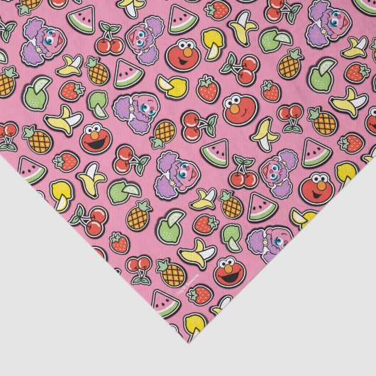 Fruchtaufkleber Elmo & Abby Cadabby Muster Seidenpapier (Ausschnitt)