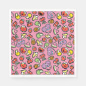 Fruchtaufkleber Elmo & Abby Cadabby Muster Serviette (Vorderseite)