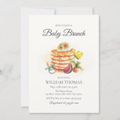 FruchtBaby Brunch Pancake Schnuller Babydusche Einladung (Vorderseite)
