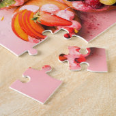 Fruchtbagel und Konfitüre farbig Puzzle (Seite)