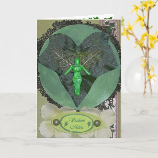 Fruchtbare feenhafte Mond-Gruß-Karte Karte (Gelbe Blume)