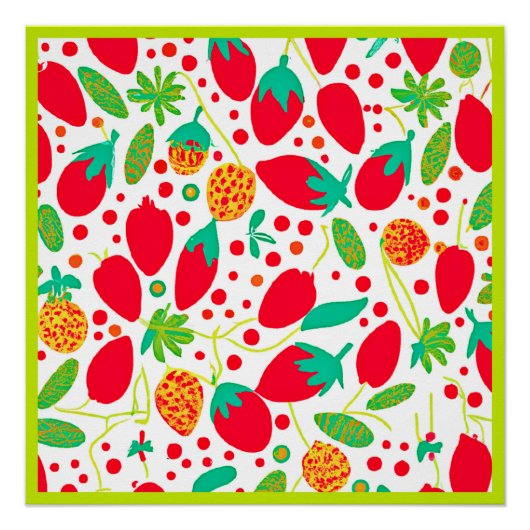 Fruchtbare Palette Lebendiges Muster Poster (Vorderseite)