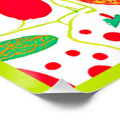 Fruchtbare Palette Lebendiges Muster Poster (Ecke)