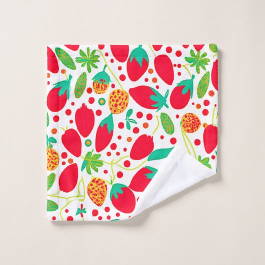 Fruchtbare Palette Vivid Muster Badhandtuch Set (Waschlappen)