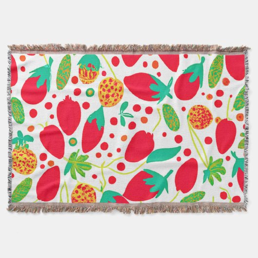 Fruchtbare Palette Vivid Muster Decke (Vorderseite)