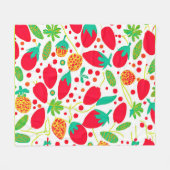 Fruchtbare Palette Vivid Muster Fleecedecke (Vorderseite (Horizontal))