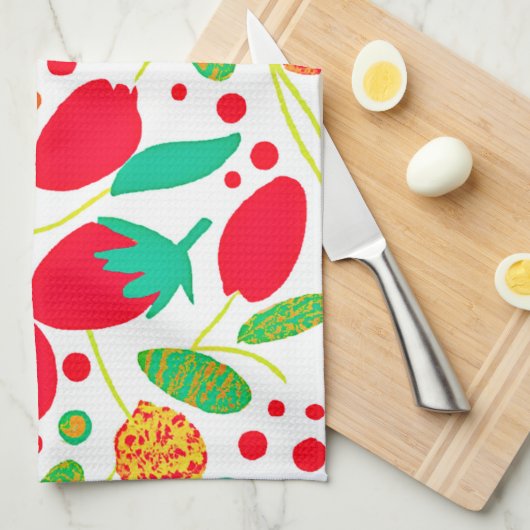 Fruchtbare Palette Vivid Muster Geschirrtuch (Viertel Falte)