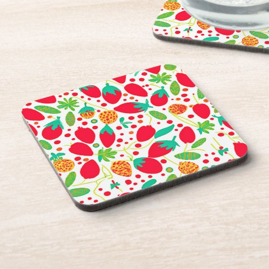 Fruchtbare Palette Vivid Muster Getränkeuntersetzer (Linke Seite)