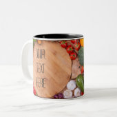 Fruchtbare Vorlage für Ihren eigenen Text Zweifarbige Tasse (Vorderseite Links)