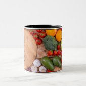 Fruchtbare Vorlage für Ihren eigenen Text Zweifarbige Tasse (Mittel)