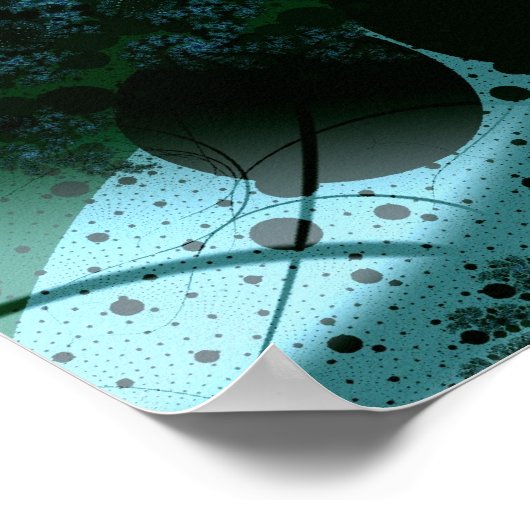 Fruchtbares Cooles Abstraktes Fine Art Fraktal Poster (Ecke)