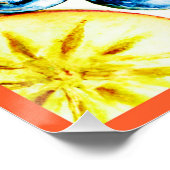 Fruchtbares, lebendiges Muster Poster (Ecke)