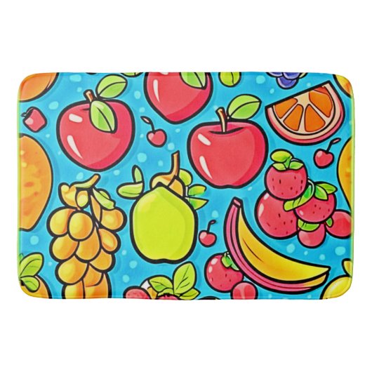 Fruchtbares Musterdesign Badematte (Vorderseite)