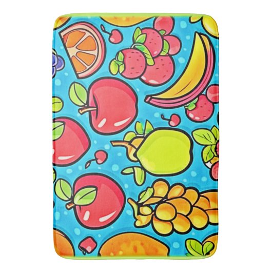 Fruchtbares Musterdesign Badematte (Vorderseite Vertikal)